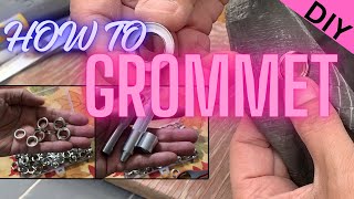 How to use Grommet Tool eyelet on Tarp DIY [upl. by Swetiana]