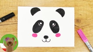 Panda w technice Kawaii  słodki misiu jako dekoracja kartek i zaproszeń [upl. by Panthea]