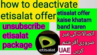 etisalat package unsubscribe  how To Deactivate all Etisalat offer To Stop deducting your money [upl. by Coney]