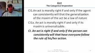 6 KantMoral Theory Summary of The Categprocal Imperative [upl. by Erda]