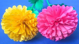 How to Make Beautiful Marigold Flower with Paper  Easy origami flowers Making  CraftBlossom [upl. by Adlei]