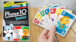 PHASE 10 JUNIOR  Spielregeln TV Spielanleitung Deutsch  Mattel Games [upl. by Enyawud]