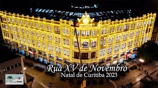 Rua XV e Palácio Avenida  Natal de Curitiba  drone gopro [upl. by Basil590]