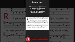 Regina cæli  Gregorian Chant  simple tone Marian Antiphon for Easter and Eastertide [upl. by Nehcterg342]