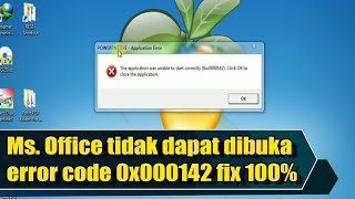 Microsoft Office cant start error 0xc0000142 fix 100 [upl. by Vacuva]