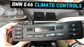 BMW E46 CLIMATE CONTROL AC AC HEATER CONTROL BUTTON REMOVAL REPLACEMENT [upl. by Millie]