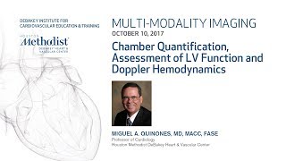 Chamber Quantification Assessment of LV Function amp Doppler Hemodynamics M QUINONES MD 101017 [upl. by Skerl]