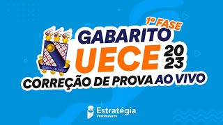 Gabarito UECE 2023  1ª Fase – Correção de prova AO VIVO [upl. by Metzger]