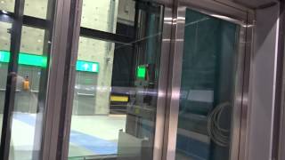 BrandNew 2014 KONE Monospace MRL T Glass ElLsAirport Commuter train station Vantaa Finland [upl. by Phemia]