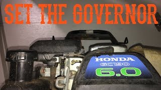 How To Set or Adjust the Governor on a Honda Engine [upl. by Ial]