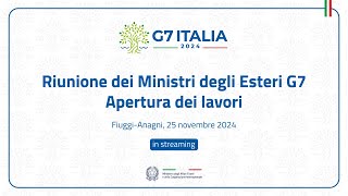 Apertura dei lavori  Riunione Ministeri Esteri G7 FiuggiAnagni [upl. by Baun839]