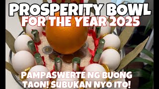 PROSPERITY BOWL FOR THE YEAR 2025  SUBUKAN MO PARA SA MASAGANANG BAGONG TAON  MAMA YVONNE [upl. by Marybelle]