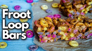 How to Make FROOT LOOP BARS Minute Monday Munchies [upl. by Neirual767]