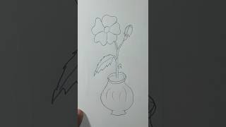 Pencil Flower Drawing  new drawing 2024 [upl. by Kassandra173]