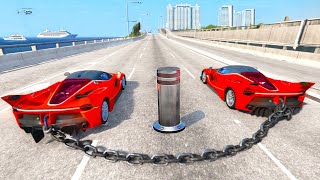 Satisfying Car Crash Game HIGH SPEED JUMPS 16 BeamNGDrive [upl. by Notlim681]