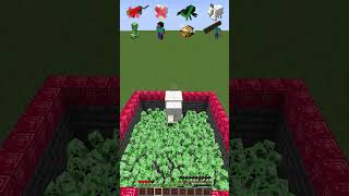 Creeper Pit vs Mobs Explosions shorts meme minecraft [upl. by Nywde]