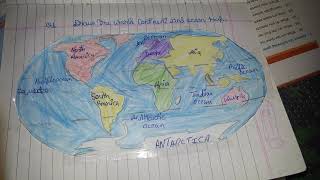 Draw the world continent and ocean map [upl. by Mcleod]