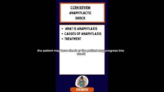 CCRN Study guide review for anaphylactic shock [upl. by Fitzger876]