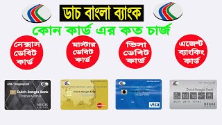 Dutch Bangla Bank ATM Card Charge DBBL all card Fees and Charge  DBBL Master and Visa Card Charge [upl. by Iggam]