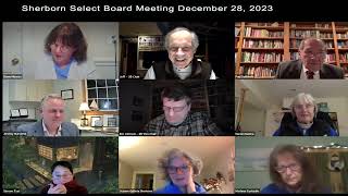 Sherborn Select Board Meeting December 28 2023 [upl. by Ecirb728]