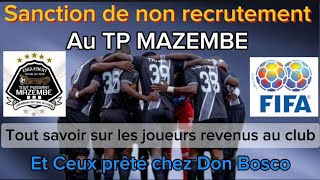 🏁SANCTION De MAZEMBE par la FIFA Voici les Nouveaux Joueurs du Club [upl. by Aihk985]