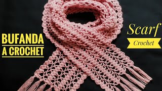 😱Con Solo 100 gr de Lana Tejí ésta Linda Bufanda a CROCHET en Un día Easy Crochet ScarfChalina [upl. by Alegnasor149]