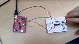 Fast  slow blinking LED example for MSP430G2553 with microswitch [upl. by Twila]