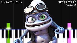 Crazy Frog  Axel F  EASY Piano Tutorial [upl. by Anialem434]