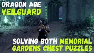 Solving BOTH Memorial Gardens Chest Puzzles In Dragon Age The Veilguard dragonagetheveilguard [upl. by Adamek]