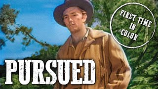 Pursued  COLORIZED  Cowboys  Full Western Movie [upl. by Angell]