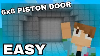 EASY 6x6 Piston Door In Minecraft Bedrock 116 SlimeHoney BlockPS45XboxWindows 10MCPESwitch [upl. by Aranat]