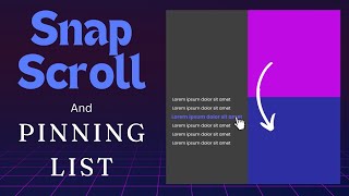 Creating Dynamic Scrolling with GSAP Snap Scroll and Pinned List [upl. by Dranik]