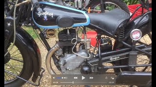 Peugeot P108S vintage motorcycle running [upl. by Eniluj]