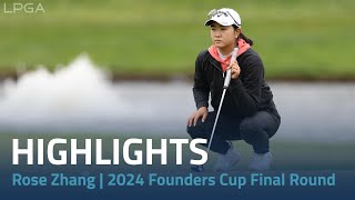 Rose Zhang Highlights  2024 Cognizant Founders Cup Final Round [upl. by Ayaros]