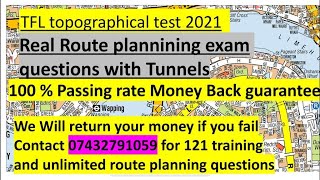 Topographical Skills Assessment Test 2021Real Route planning Exam Questions involving Tunnels [upl. by Warder]