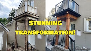 Completion Of ReBuilding A Rotten Porch [upl. by Sahc]