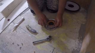 HOW TO INSTALL TILE SHOWER DRAIN KERDI DRAIN ADAPTER schlutersystems tiletips tile diy remodel [upl. by Prospero]