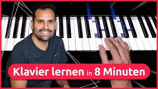 Klavier lernen in nur 8 Minuten So funktionierts [upl. by Jerrilee]