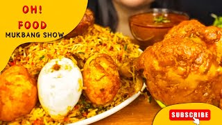 SPICY WHOLE CHICKEN CURRY WITH EXTRA GRAVY RAYTA BOILED EGG CURRY AND BIRYANI  MUKBANG SHOW [upl. by Hanikehs]