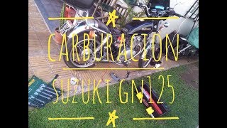 Limpieza del Carburador Suzuki GN125 [upl. by Einalam]