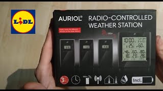 LIDL  AURIOL Radio Controlled Weather Station  3 Year Warranty [upl. by Valerle852]