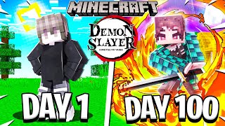 I Played Minecraft Demon Slayer As Tanjiro For 100 DAYS… This Is What Happened [upl. by Millur50]