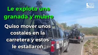 Le explota una granada a un hombre mayor en plena carretera al intentar mover unos costales [upl. by Colwell]