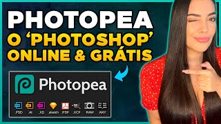 Como usar Photopea o Photoshop Online e Grátis Abra e Edite arquivos PSD online [upl. by Eeralih]