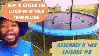 Skywalker 12 Foot Trampoline Assembly  Pro Tips To Preserve Your Trampoline  Assembly Hour 8 [upl. by Eltsirc990]