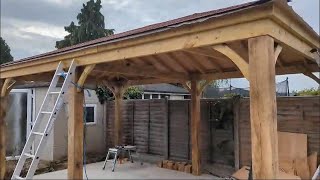 DIY wooden GAZEBO build [upl. by Wesla]