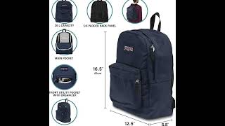 Durable JanSport SuperBreak One Backpack with Front Utility Pocket StylishBackpac StudentBackpack [upl. by Dari]