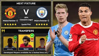 DLS 22  Manchester United vs Manchester City  UCL  Dream League Soccer 2022 Gameplay [upl. by Des]