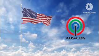 usa flag waving blue sky abs cbn theme song [upl. by Leahcimnaj]