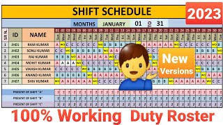 How to create duty roster in excel How to create Shift Schedule shiftschedule dutyroster excel [upl. by Ahsyle]